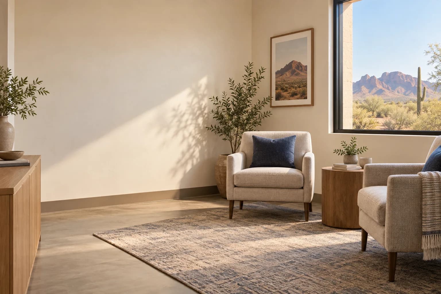 A quiet, sunlit consultation room